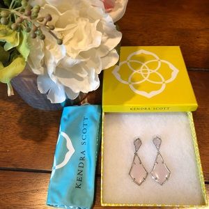 Kendra Scott Alexa Rose Quartz Drop Earrings